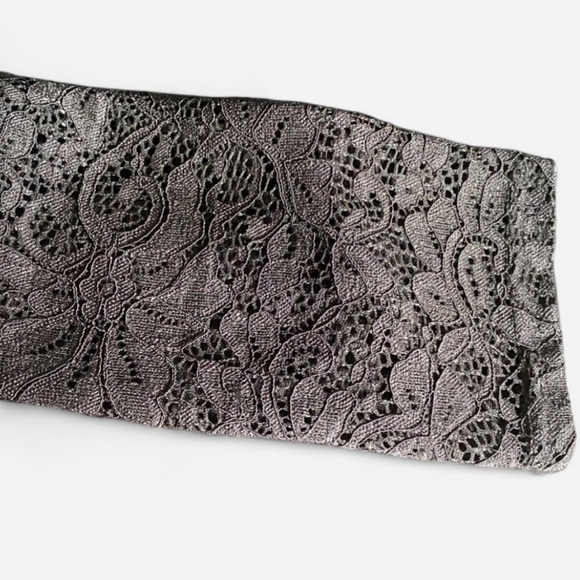 Knitee Women’s Long Sleeve Lace Midi Dress Black Size Medium - Picture 6 of 8